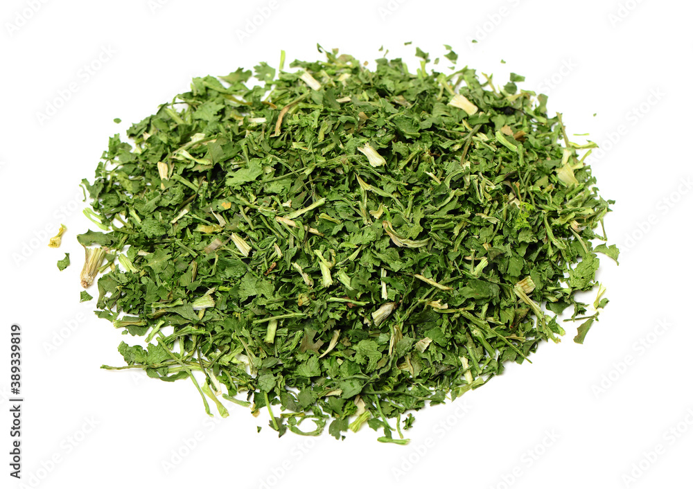 Heap of dry isolated coriander on white background Heap of dry isolated coriander on white background