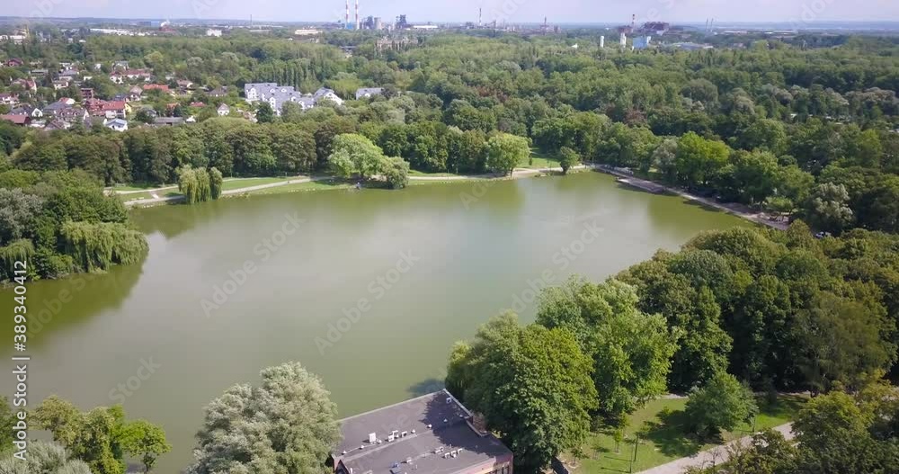 Parks and the Nowa Huta reservoir in Krakow Parks and the Nowa Huta reservoir in Krakow