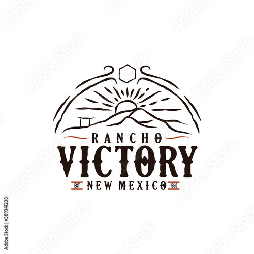 Ranch logo design icon template
