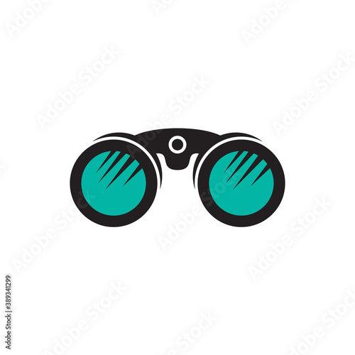 Binocular icon logo design template