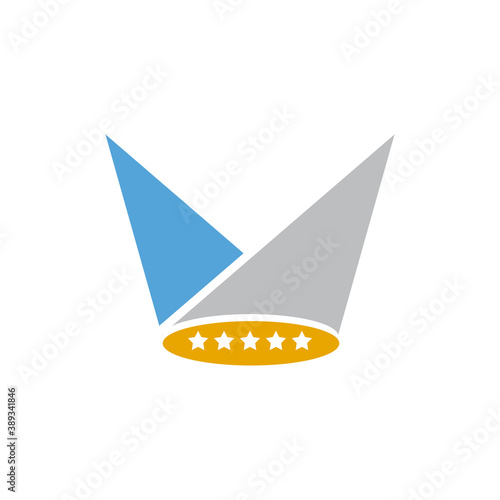 Stage icon logo design template
