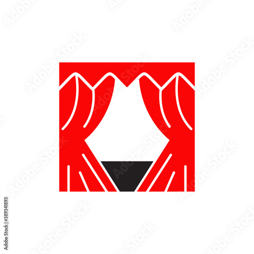 Stage icon logo design template