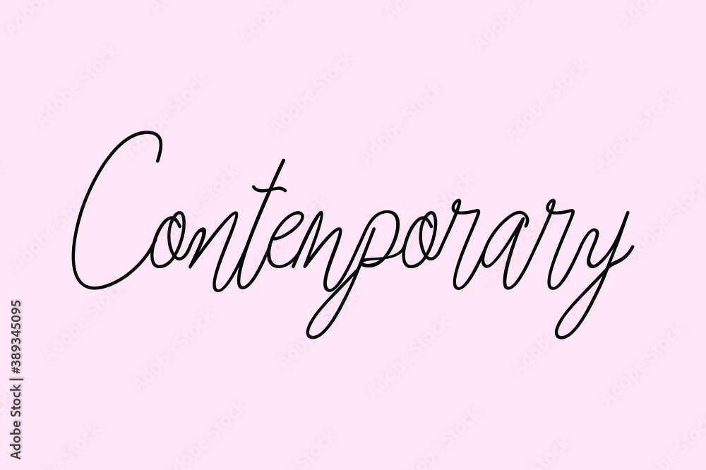 Contemporary Cursive Typography Black Color Text On Light Pink Background  
