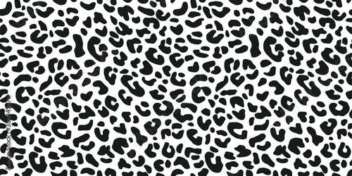 Fotografie, Tablou Seamless vector leopard pattern