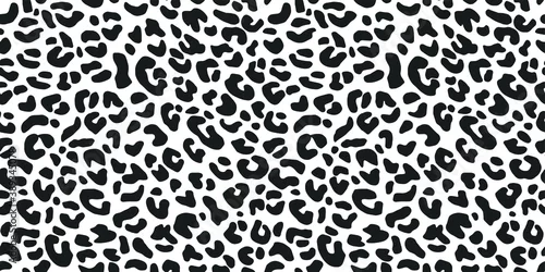 Obraz Seamless vector leopard pattern.  Trendy stylish wild gepard, leopard print. Animal print background for fabric, textile, design, advertising banner.
