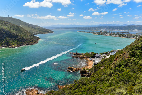 Fototapeta Naklejka Na Ścianę i Meble -  Knysna Lagoon and Leisure Island on the Garden Route, Western Cape, South Africa