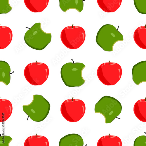 Illustration on theme big colored seamless apple