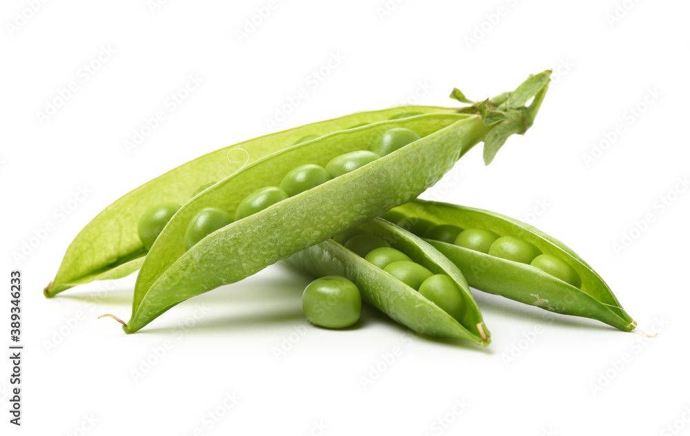Fresh peas isolated on white background Fresh peas isolated on white background