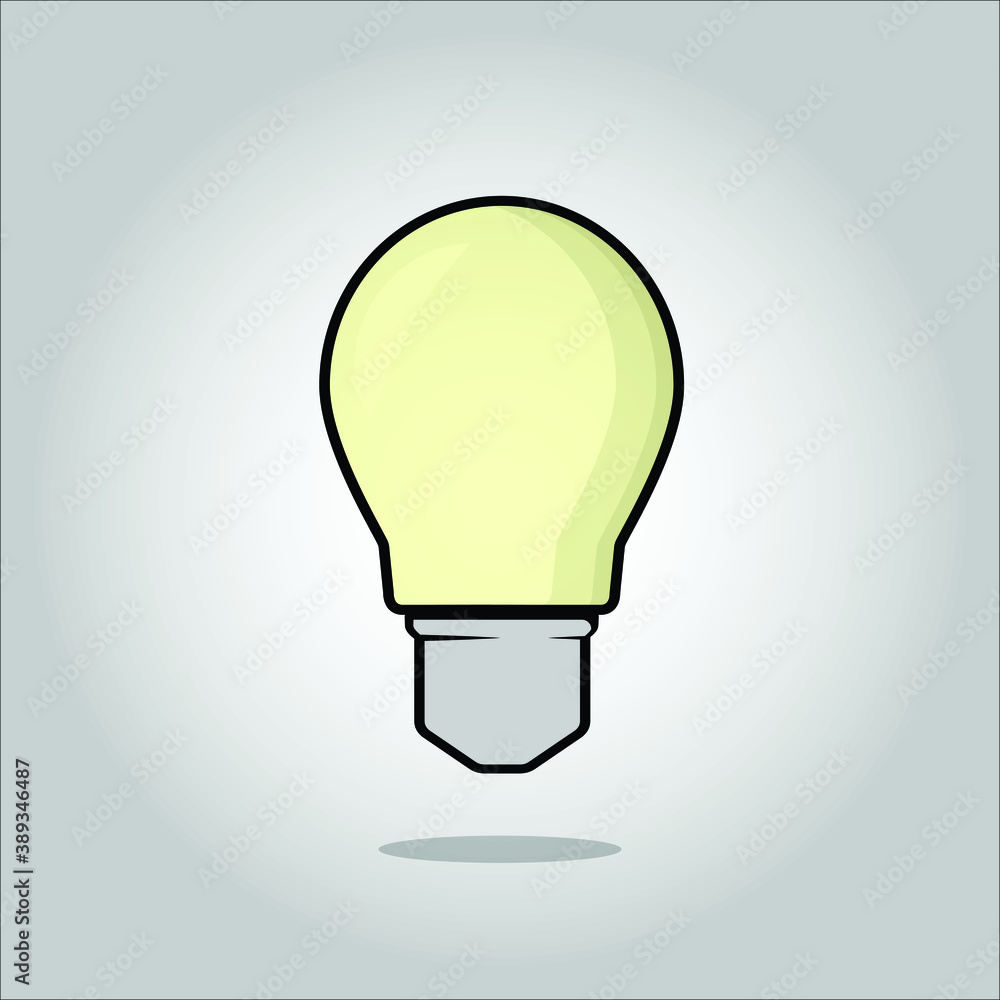 Glowing light bulb design isolated. Vector illustration. Light bulb decoration for greeting cards, prints for clothes, posters, banner or any other graphic design project. Smart concept. Glowing light bulb design isolated. Vector illustration. Light bulb decoration for greeting cards, prints for clothes, posters, banner or any other graphic design project. Smart concept.