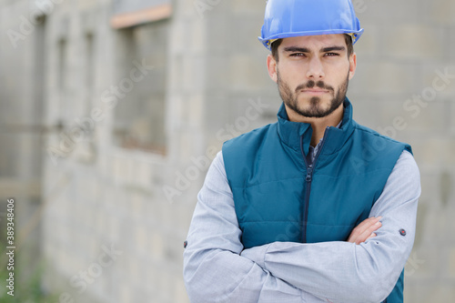 portrait of a serious workman