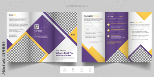 Abstract trifold brochure template design
