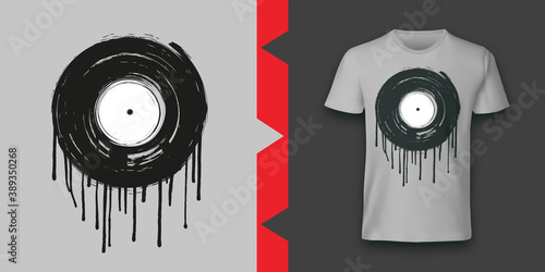 Graphic Vinyl T-shirt Design vector