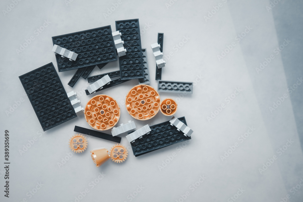 Variety of sizes plastic building blocks for play and learning Variety of sizes plastic building blocks for play and learning