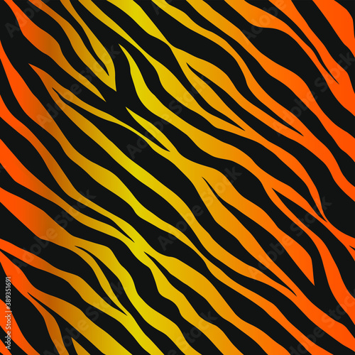 Seamless vector zebra pattern. Trendy stylish wild stripes print. Animal print background for fabric, textile, design, advertising banner etc. © Fidan.Stock
