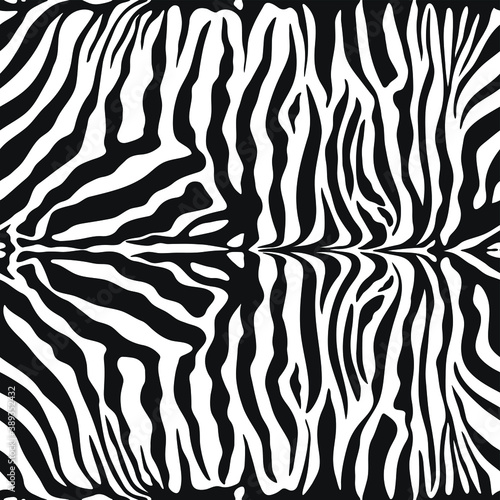Seamless vector zebra pattern. Trendy stylish wild stripes print. Animal print background for fabric, textile, design, advertising banner etc.