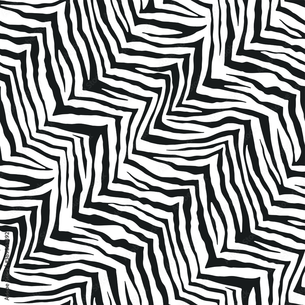 Seamless vector zebra pattern. Trendy stylish wild stripes print. Animal print background for fabric, textile, design, advertising banner etc. Seamless vector zebra pattern. Trendy stylish wild stripes print. Animal print background for fabric, textile, design, advertising banner etc.