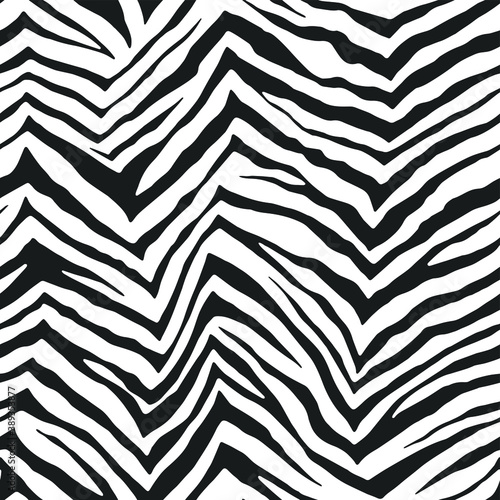 Seamless vector zebra pattern. Trendy stylish wild stripes print. Animal print background for fabric, textile, design, advertising banner etc.
