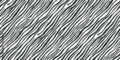Seamless vector zebra pattern. Trendy stylish wild stripes print. Animal print background for fabric, textile, design, advertising banner etc.