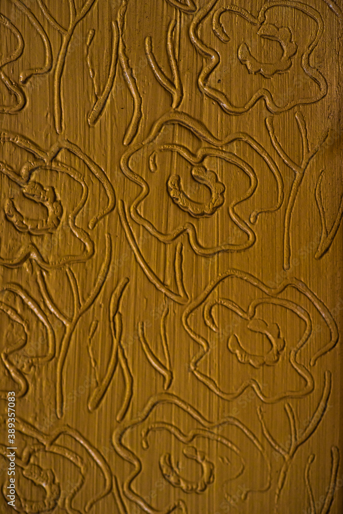 Abstract painted of wall in orange or mustard color Abstract painted of wall in orange or mustard color