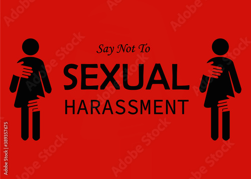 Young women is scared for sexual harassment from her boss in a business office