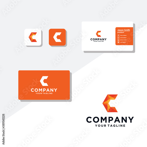 letter c modern logo design vector