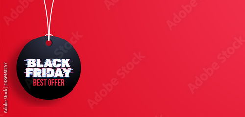 Black Friday Sale. Black Friday Super Sale. Cyber Monday. Black background. Balloons. Super Sale. Limited time offer. Vector illustration.