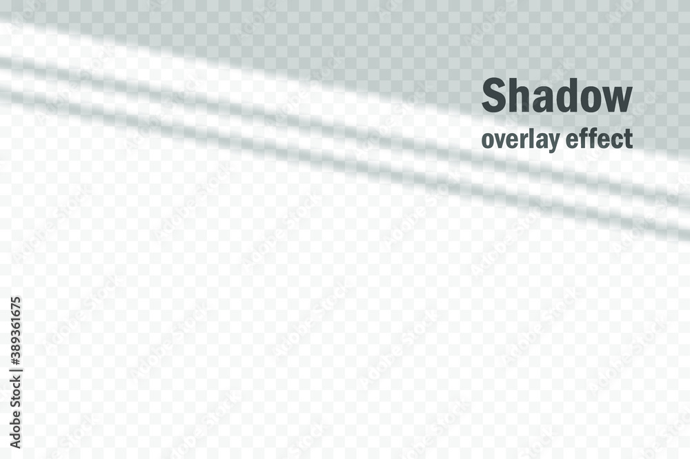 Vector shadow overlay effect. Transparent soft light and shadows from ...