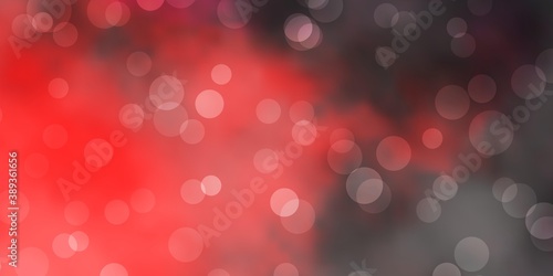 Dark Red vector pattern with spheres.