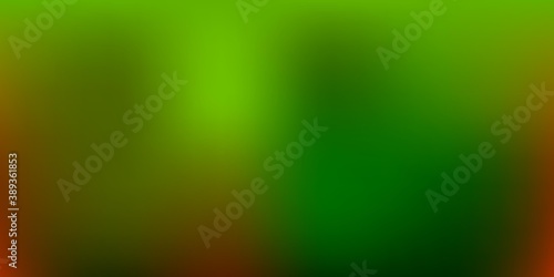 Dark Green, Yellow vector gradient blur backdrop.