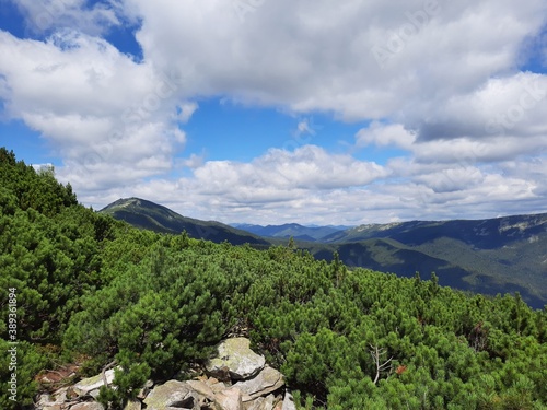 landscape with blue sky