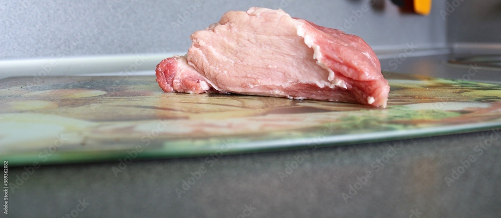 Raw meat on a cutting Board