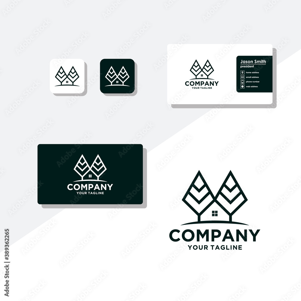 Fototapeta premium building concept logo design business card vector