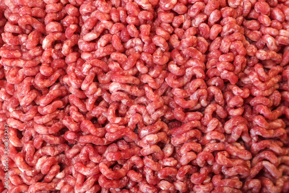 Detail of mixed beef and pork minced meat. Detail of mixed beef and pork minced meat.