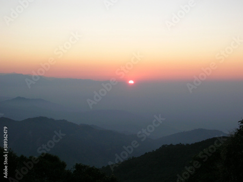 A panoramic view of sunrise looks mesmerizing as seen from Kaffer in Kalimpong. This is the most popular tourist destination in North Bengal where they throng here to capture the glimpses of sunrise.