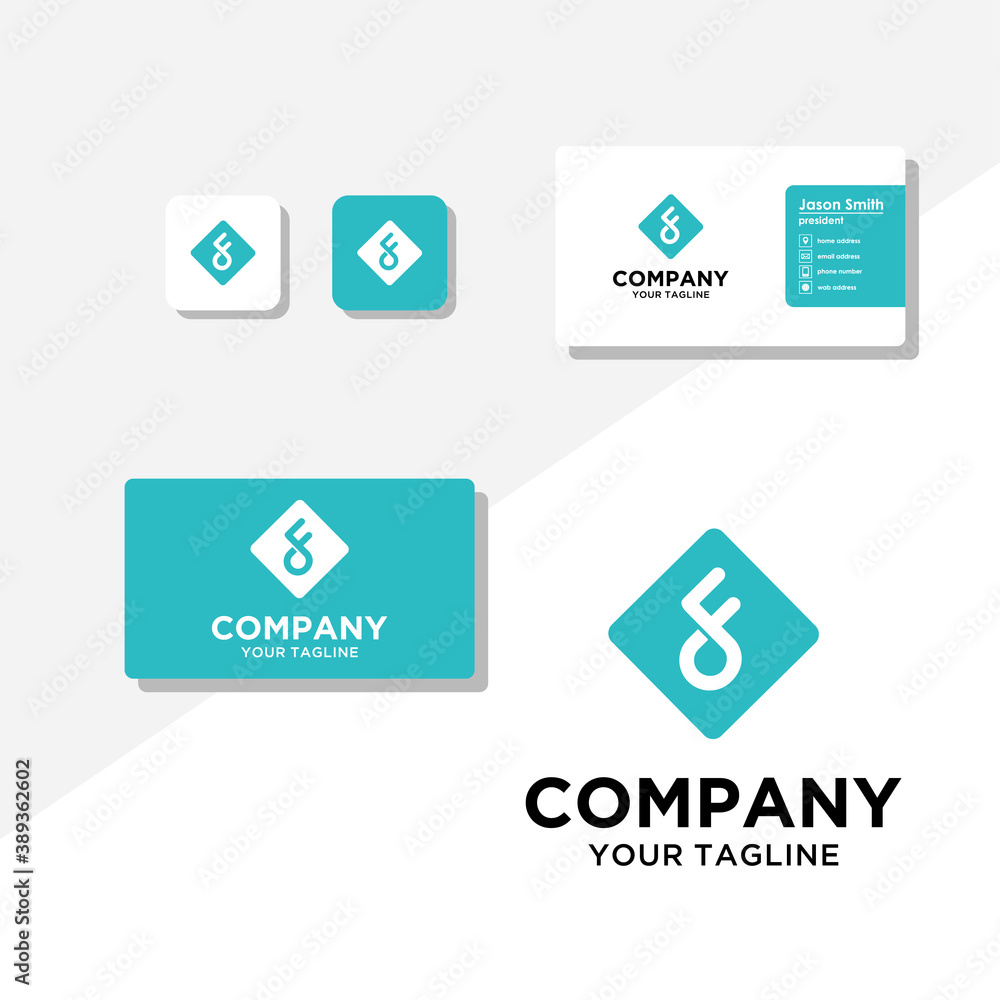 J concept logo design business card vector template J concept logo design business card vector template