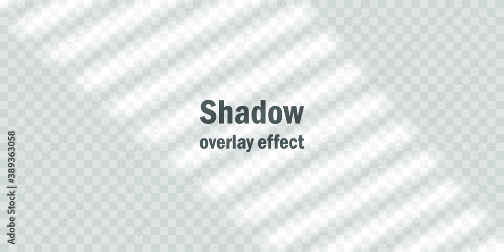 Vector shadow overlay effect. Transparent soft light and shadows from ...