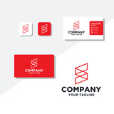 S concept logo design business card vector