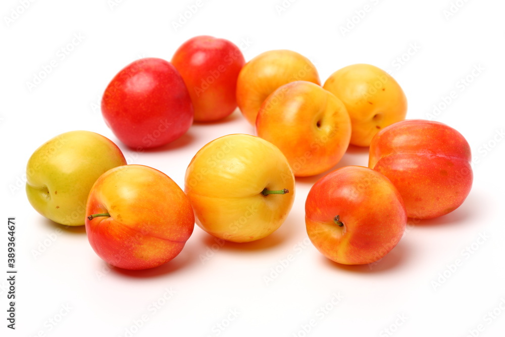 Sweet plum isolated on white background Sweet plum isolated on white background