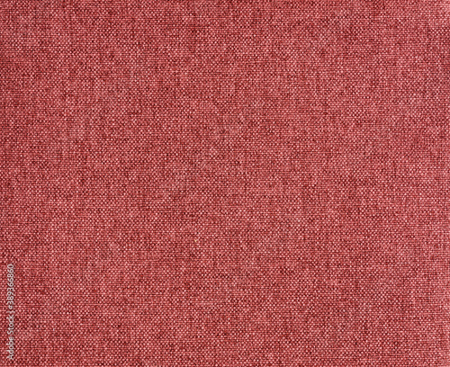 Closeup of red canvas texture