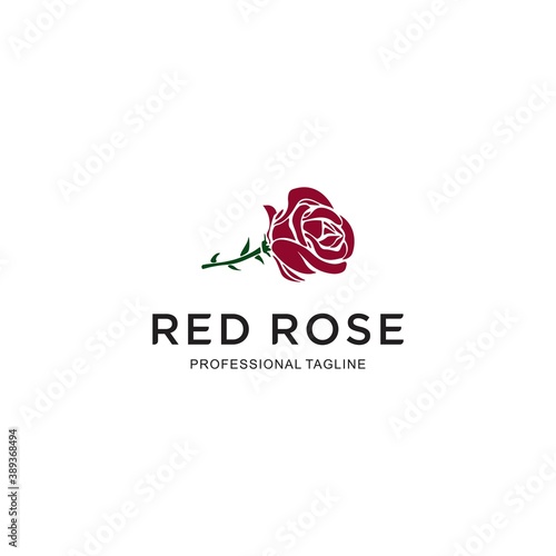 red rose logo vector icon flower download