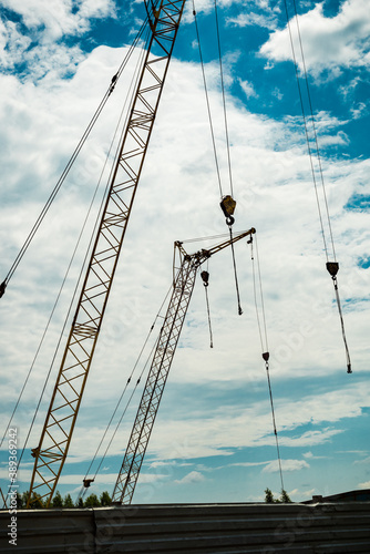 Construction crane against the sky