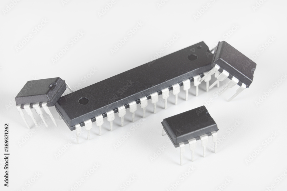 Microcontroller isolated on white background. Microcontroller isolated on white background.