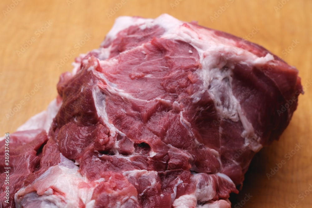 Pork meat close up.