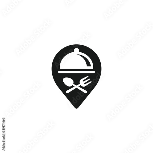 food map location vector icon template