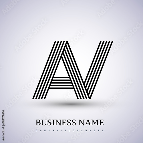 Letter AV linked logo design. Elegant symbol for your business or company identity.