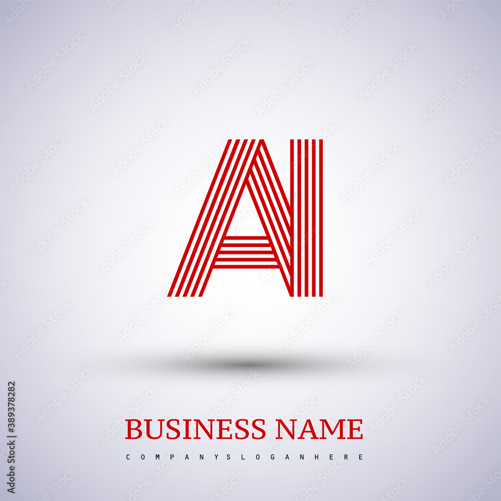 Letter AI linked logo design. Elegant symbol for your business or company identity. Letter AI linked logo design. Elegant symbol for your business or company identity.