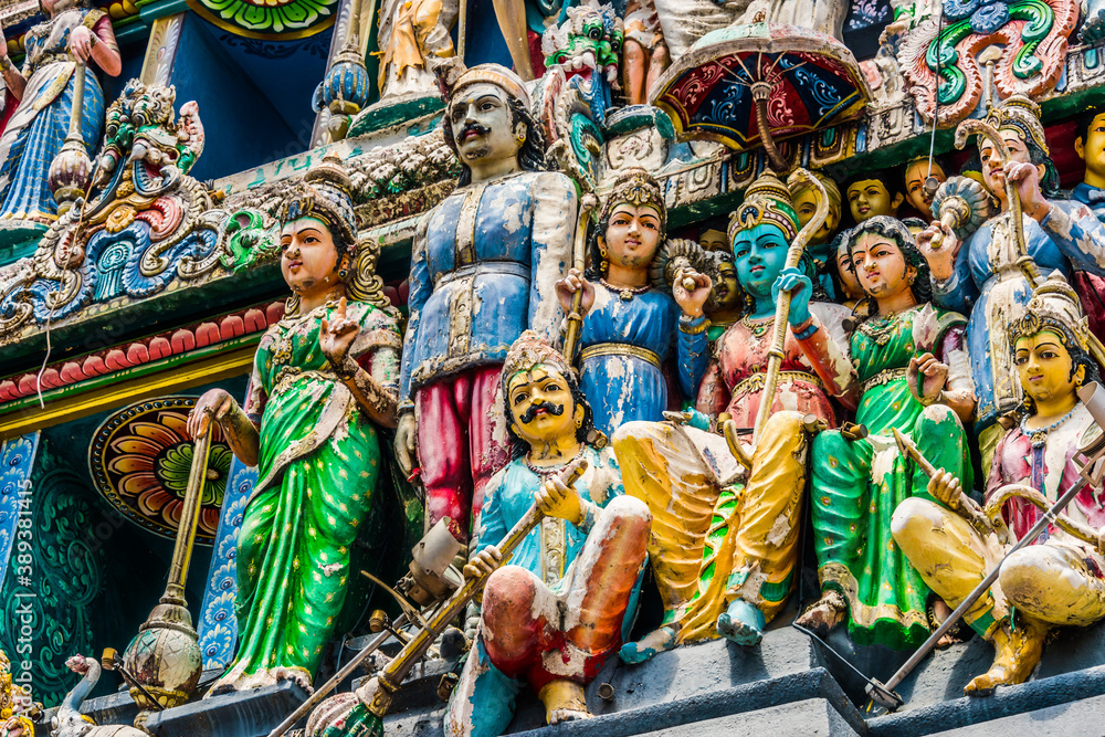 Sri Mariamman Temple, located in Chinatown district in Singapore