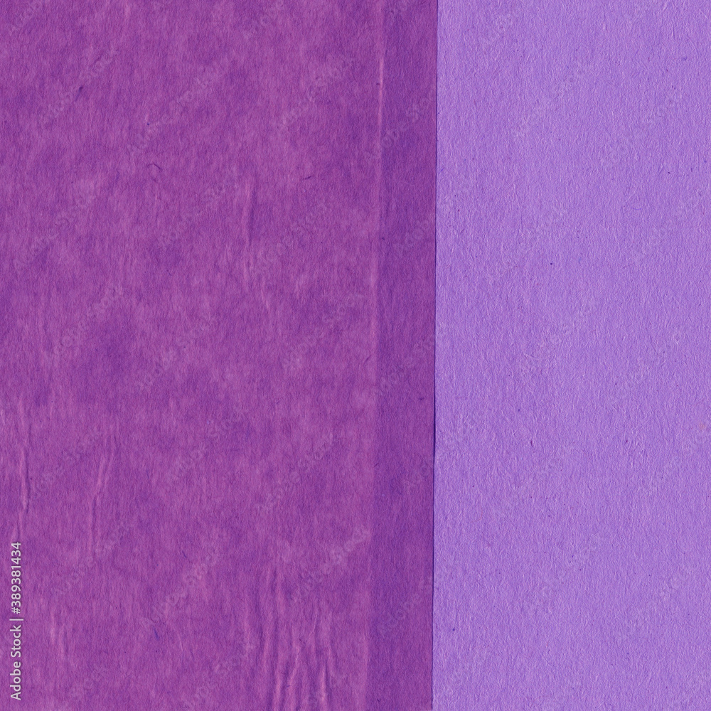 Fototapeta premium Blue and violet torn paper collage close-up. Texture made from various paper and cardboard parts. Damaged old paper background. Vintage blank wallpaper. Material design backdrop.