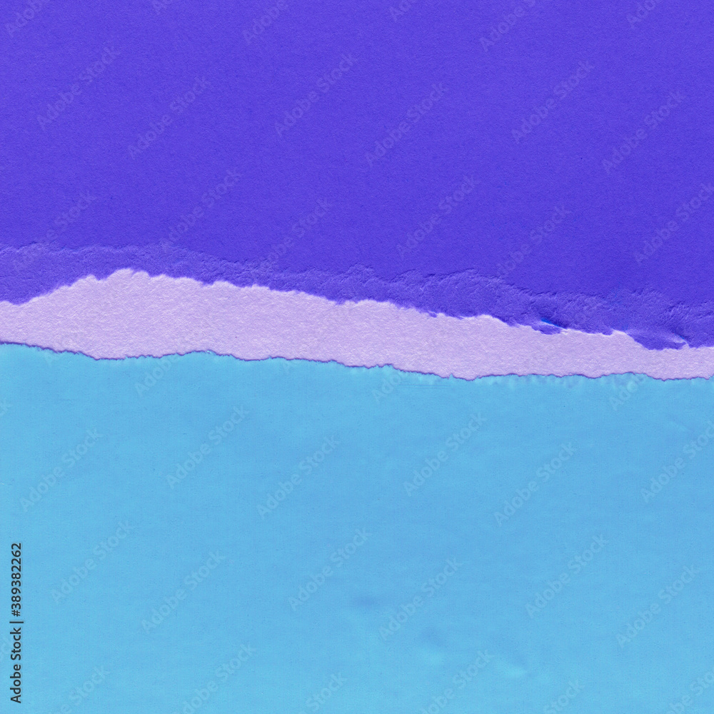 Blue and violet torn paper collage close-up. Texture made from various paper and cardboard parts. Damaged old paper background. Vintage blank wallpaper. Material design backdrop. Blue and violet torn paper collage close-up. Texture made from various paper and cardboard parts. Damaged old paper background. Vintage blank wallpaper. Material design backdrop.