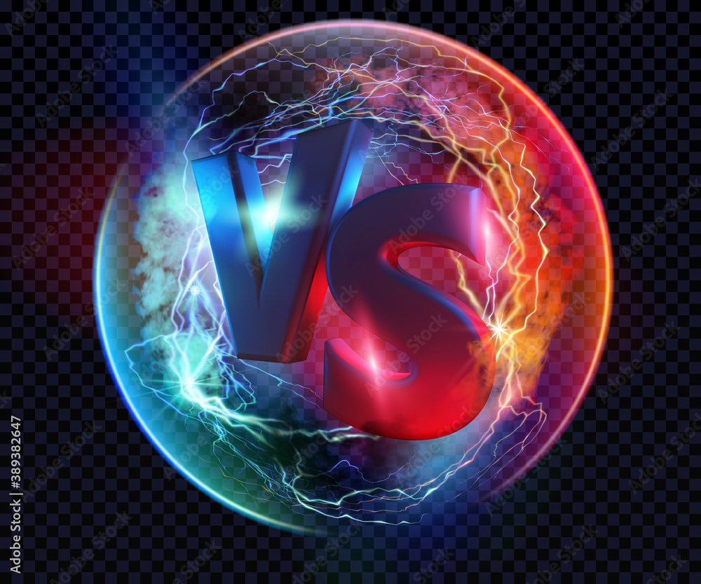 Versus logo, vs letters for sports and fight competition. Battle vs